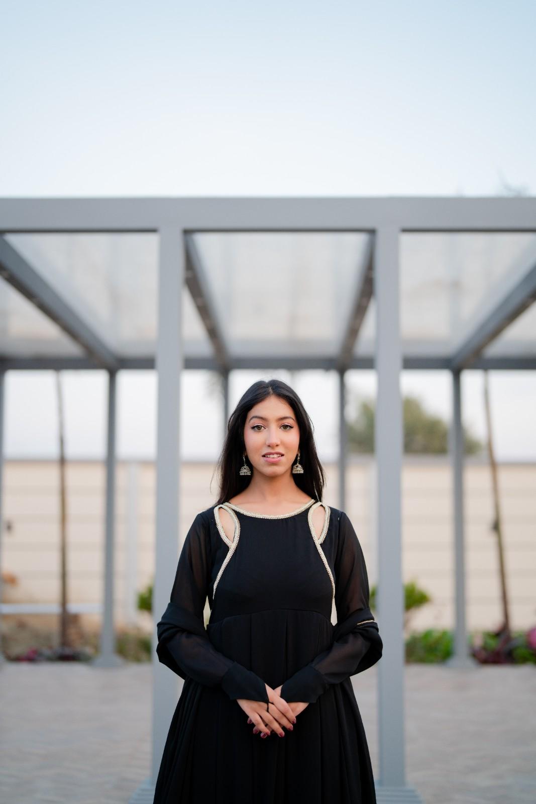 Black Shafoon Frock - Image 4