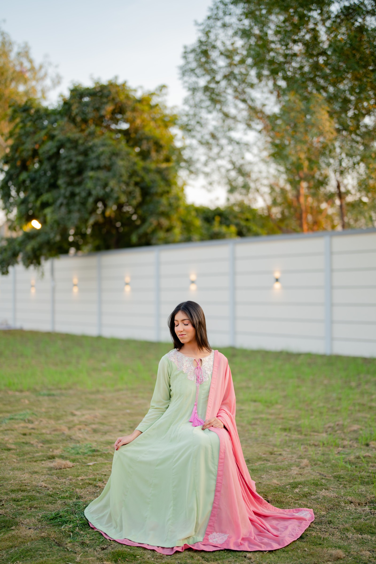 Shafoon Double Layer Frock - Image 3